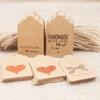 5x3 см DIY Сделано с любовью свадебная бирка открытка в форме гребешка в форме сердца подарок на день святого валентина /рукоделие/выпечка/бирка для конфет 100 шт./лот