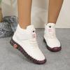 Winter Hand-stitched Women's Shoes High-top Cotton Shoes Women Casual Sneaker Plus Velvet Warm Soft Bottom Non-slip Shoe Botas