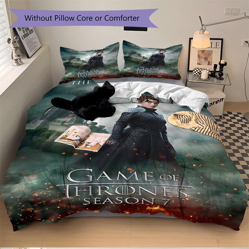 Game Thrones Season Print 3Pcs Bedding Setduvet Cover With 2 Bedropillowcase Home Birthday Gift