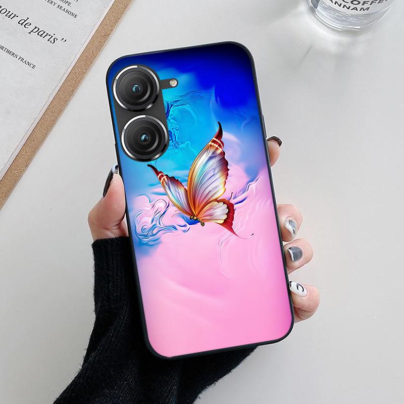 Для Asus Zenfone 10 9 Чехол Модный Мягкий Силиконовый Задние Чехлы для Телефона Asus Zenfone9 Чехол Zenfone10 etui Fundas Милый Защитник