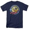 Mighty Mouse Planet Cheese Licensed Cartoon Merchandise Navy Unisex T-shirts