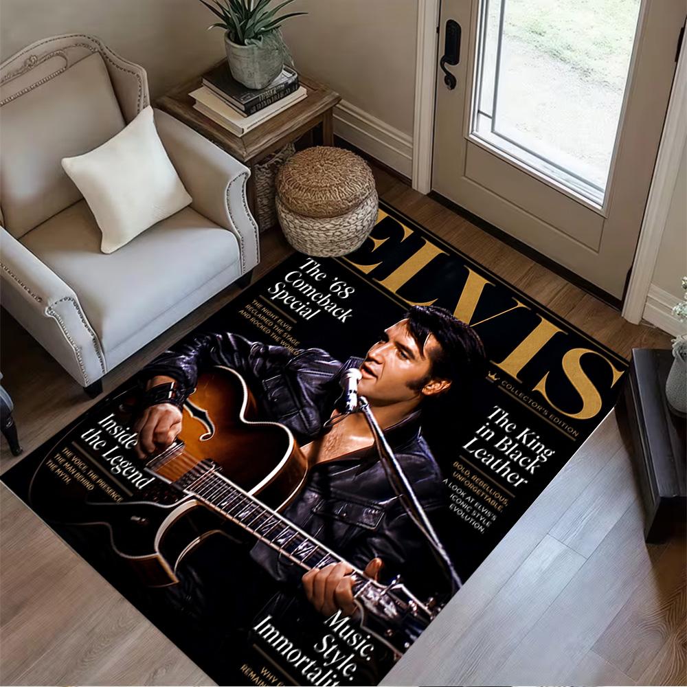 Elvis Presley's Iconic Pose Carpet Design for Decorate room Kitchen Foyer Dining Room Antislip Carpet Office home decor