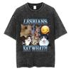 Lesbians Eat What Vintage Washed T Shirts Unisex Casual Cotton Retro Short Sleeve Tshirts Men Women Cute Funny Cat Meme Tshirt