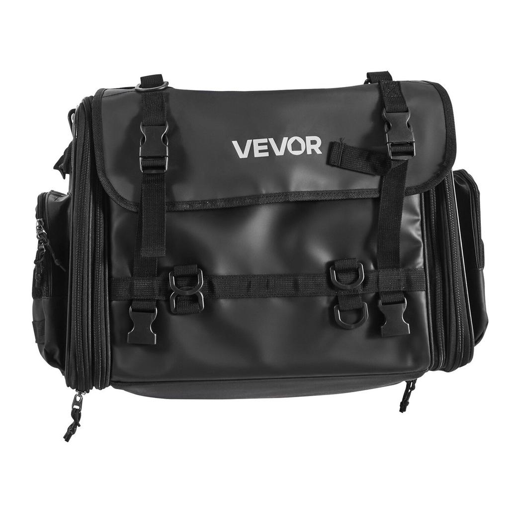 Motorcycle Tail Bag, 40-60 L Expandable Motorcycle Rear Seat Bag with Waterproof Rain Cover, Foldable Outdoor Sports Motorbike Luggage Storage with