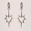 Goth Thorn Heart Earrings Korean Fashion Cross Earrings for Women Punk Charms Earring Grunge Jewelry Hip Hop Earrings Vintage  Jewelry Accessories
