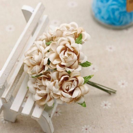 6шт искусственный шелк поддельные цветы цветочный свадебный букет вечерние украшения дома