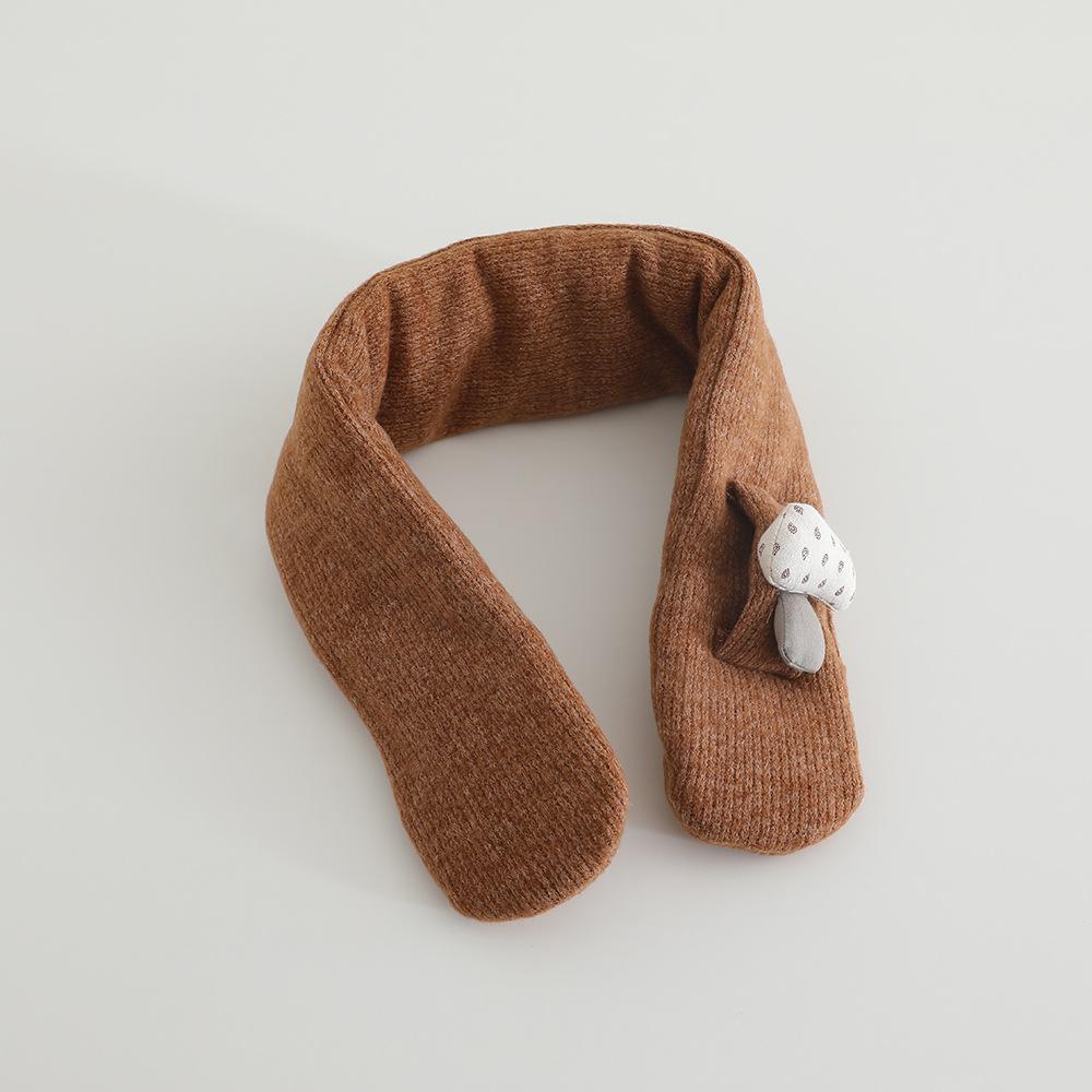 New Autumn Winter Cross Baby Scarf Children Cute Cartoon Thickened Warm Scarves Boys Girls Kids Soft Cotton Neck Ring Scarf