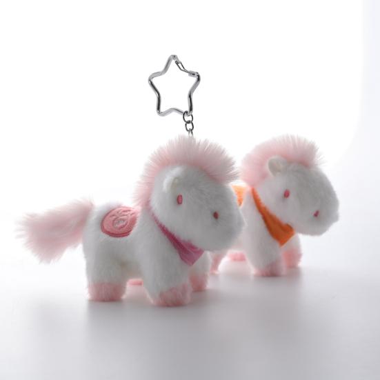 Реалистичный брелок-пони, плюшевая игрушка, милый брелок-пони, мини-подвеска в виде животного, легкий талисман на удачу, подарок для детей, друзей