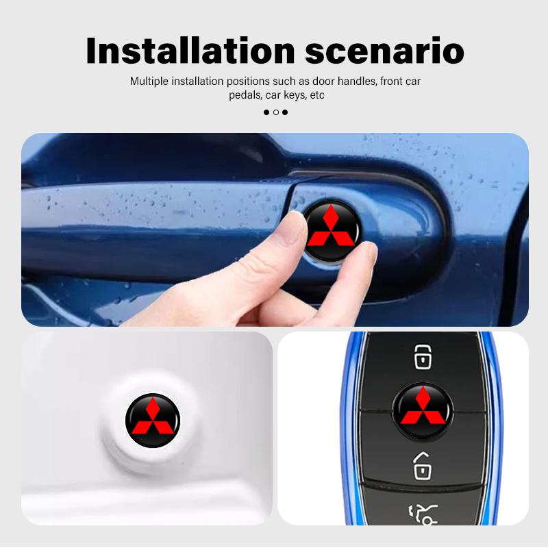 sdbf9 8/12/20PCS Car Remote Key Sticker Emblem Decoration Decal Decorat Auto Accessory For Mitsubishi Lancer ASX Pajero Mirage Attrage