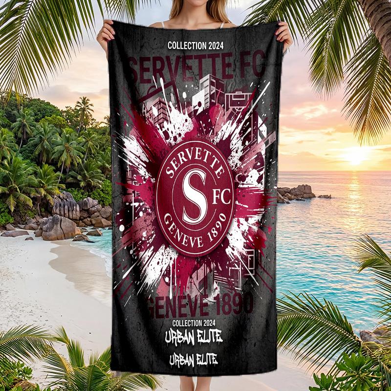 Servette FC print Quick Dry Beach Towel Microfiber Absorbent Portable Travel Swimming Towel