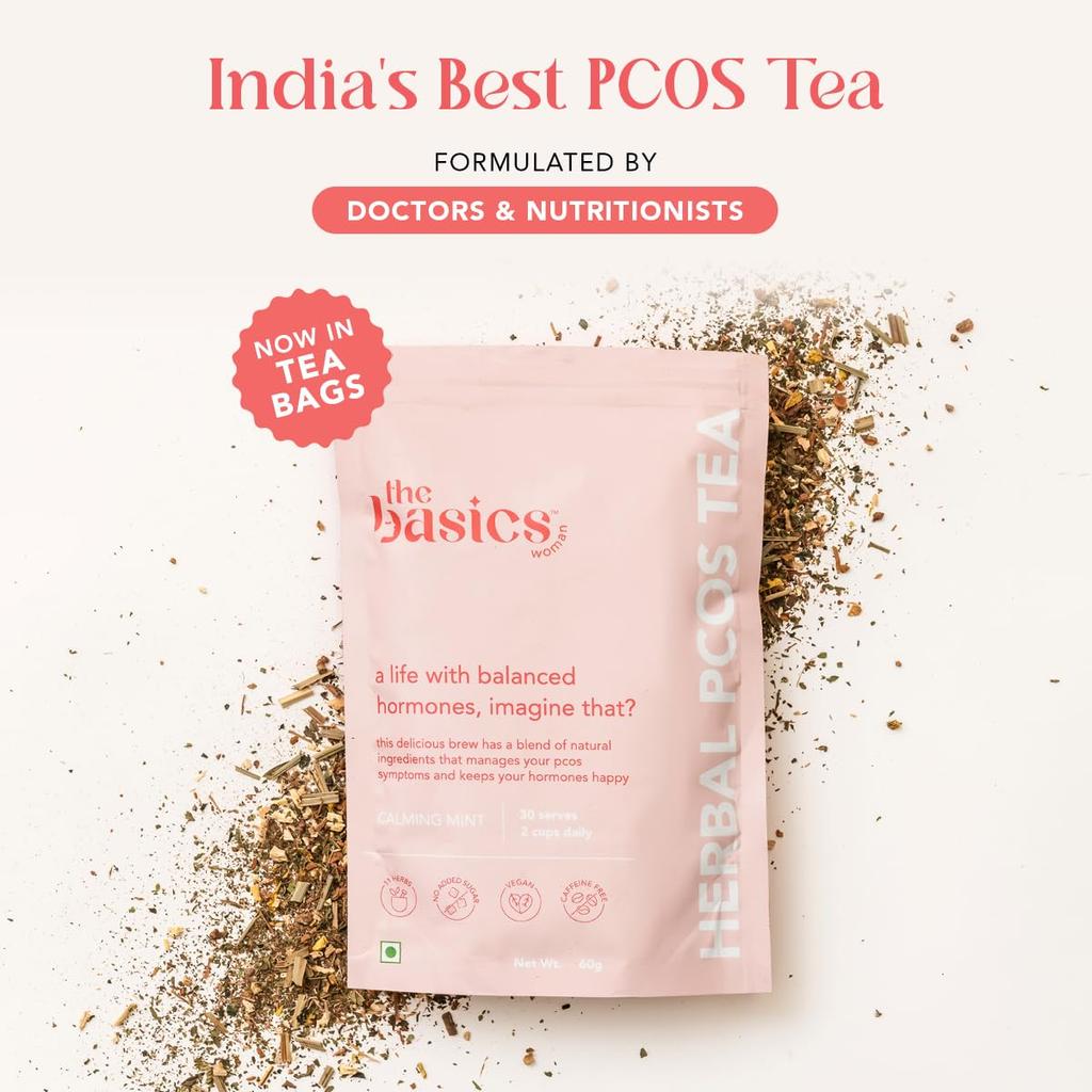 The Basics Woman Spearmint Flavored - Hormone Balancing Brew with Cinnamon, Ginger Root, Shatavari, Ashwagandha & Nettle Leaf - Herbal Suppl