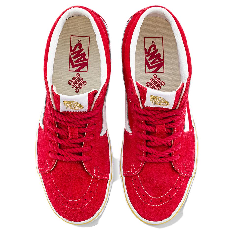 Vans SK8 MID top Кеды для скейтбординга Унисекс Красный Белый VN000BWEJV6