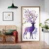 Elk Door Stickers Retro Decorative Sticker Self-adhesive Waterproof Colorful Pattern Wallpaper Mural Apartment Decor