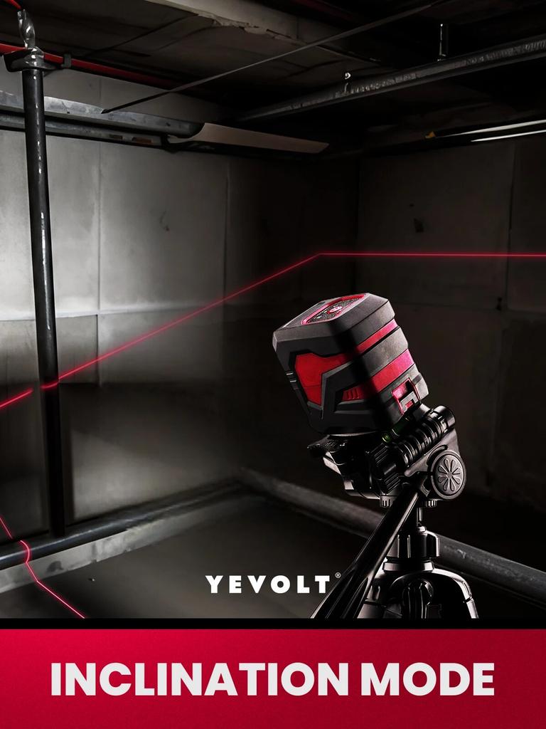 YVRLL4XS2-G красный лазерный уровень с перекрестной линией, самовыравнивающиеся мини-2-линейные измерительные строительные инструменты, очки для машинного улучшения