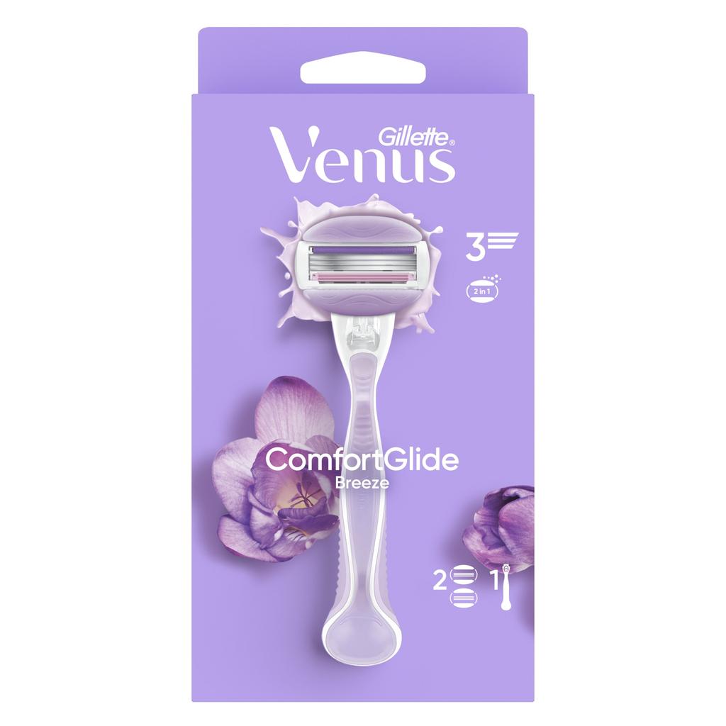Gillette Venus Breeze Pink Razor + 1 Replacement Blade