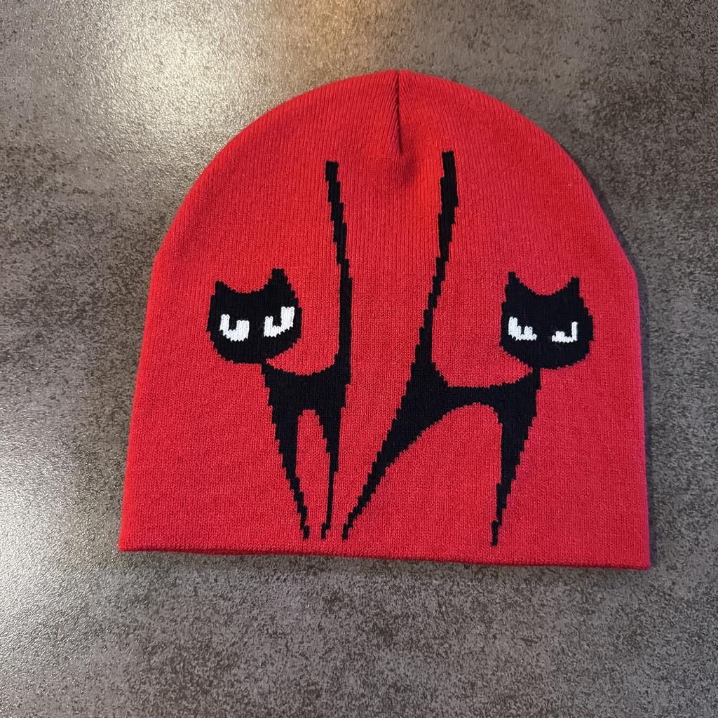 Knit Street Urban Hat With Ear Protection Fox Embroidery Design For Daily