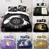 Boho Sun and Moon Duvet Cover Mysterious Astrology Bedding Set Microfiber Witch Wiccan Fortune-Telling Tarot Cards Quilt Cover