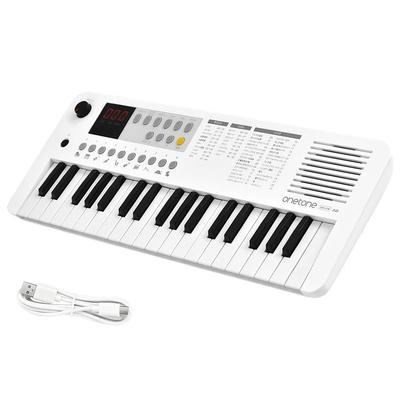 ONETONE One Tone Electronic Mini 37 LED японская кабельная клавиатура, клавиши, дисплей, совместимость с USB-MIDI, возможность письма, OTK-37M/WH (USB-накопитель в комплекте)