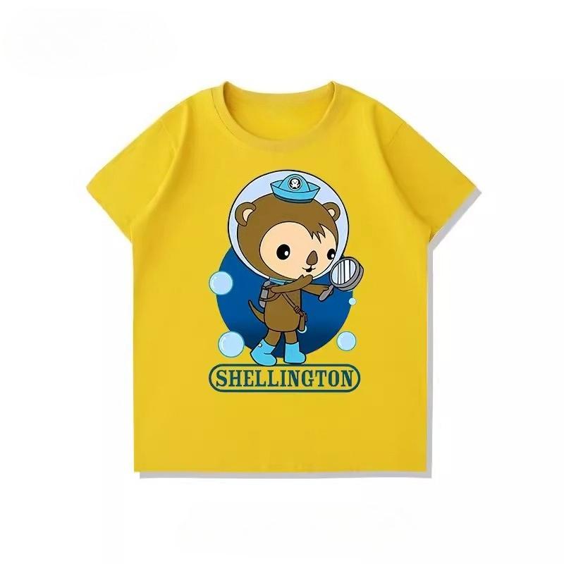 Potdemiel Octonauts Rescue Team Childrens 100 Cotton TShirt New Summer Style Comfortable and Breathable Childrens TShirt