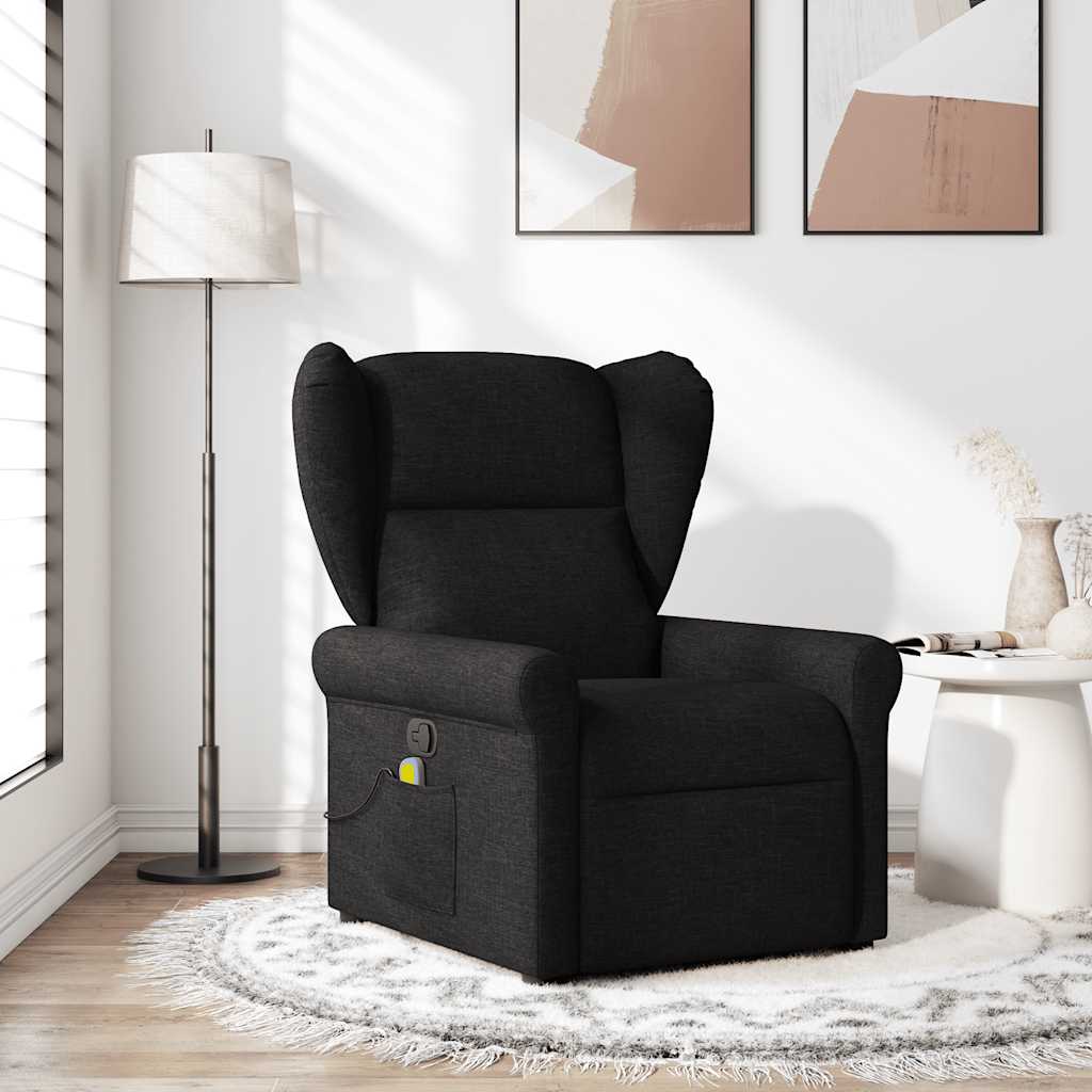 Massage Chair Black Fabric