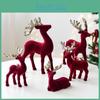 Tree Red Christmas Reindeer Decor Sparkling Figurines Holiday Hanging Ornament
