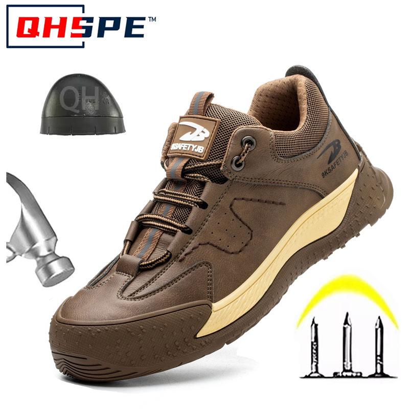 Men's Safety Shoes Insulated Labor Protection Shoes Breathable Anti Smashing Puncture Comfortable Men's Safety Tennis Steel Toe