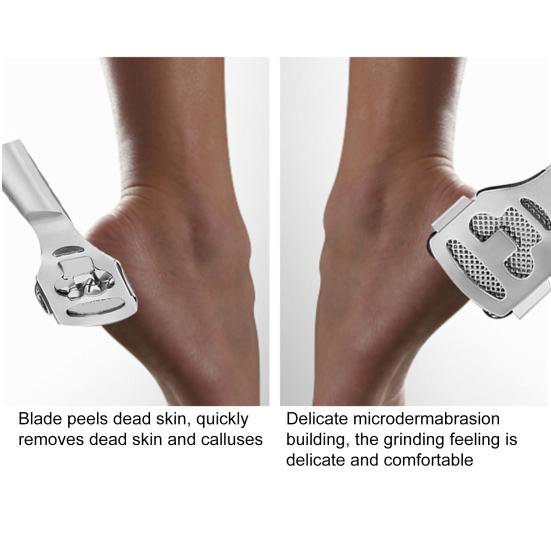 Yousheng 1 комплект инструментов для ухода за ногами, безопасный, острый, многоразовый, с лезвием, водонепроницаемый инструмент для педикюра, нержавеющая сталь, бритва для удаления мозолей на пятках для женщин