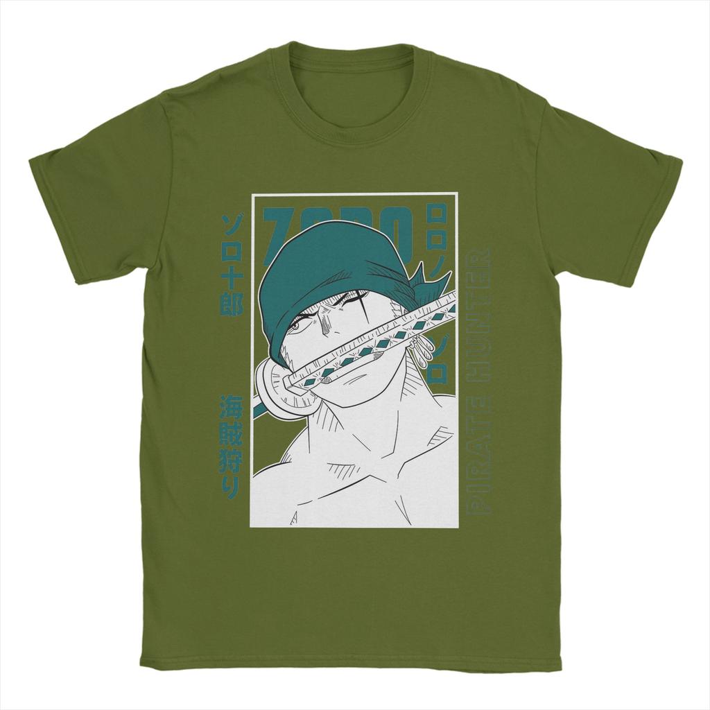 Zoro Roronoa T Shirts Men Cotton Amazing TShirt O Neck Ones Pieces Tee Shirt Short Sleeve Clothes New Arrival