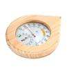 Wooden Hygrometer For Steam Room High Accuracy Readings Mechanical Operation Easy Mounting For Spa Facilities