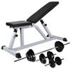 VidaXL Training Bench with Dumbbell Set 30.5 Kg Weight Bench 275350