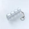 Mechanical Keyboard Fidget Keychain Stress Anxiety Relief Portable Travel Quiet Kids Adults 4 Keys Keyboard Clicking Sensory Keycap Toy