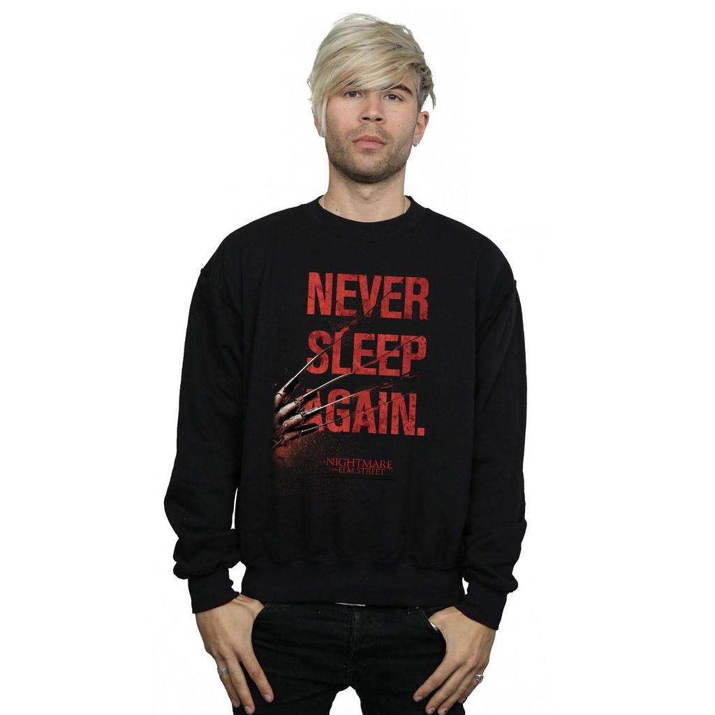 A Nightmare On Elm Street Mens Never Sleep Again Sweatshirt