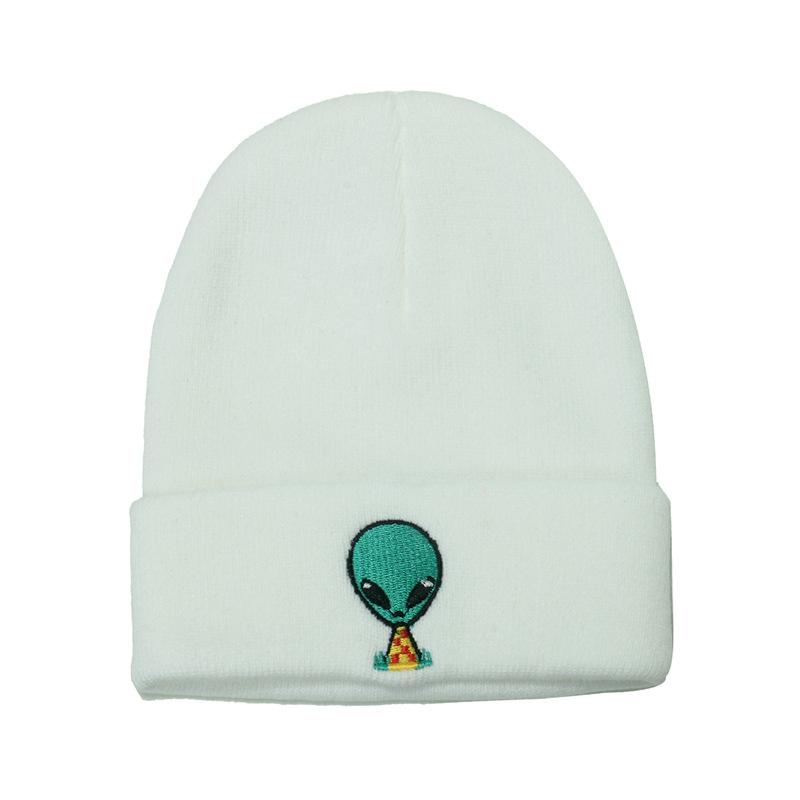 Autumn and Winter Men's and Women's Outdoor Warm Wool Hat Pullover Cold Hat Halloween Pumpkin Skull Embroidery Knitted Hat
