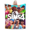 Плед Sims 4 Plumbob Видеоигра Качество Супер Мягкий Постельное Белье Пледы Весна Девочки Мальчики Диван Кресло Графический Покрывало