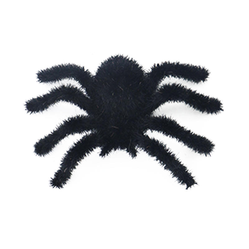 3/6/9/12/15pcs Halloween Plush Spider Simulation Flocking Spider Party Props Haunted House Spider Simulation Tricky Toy Decora