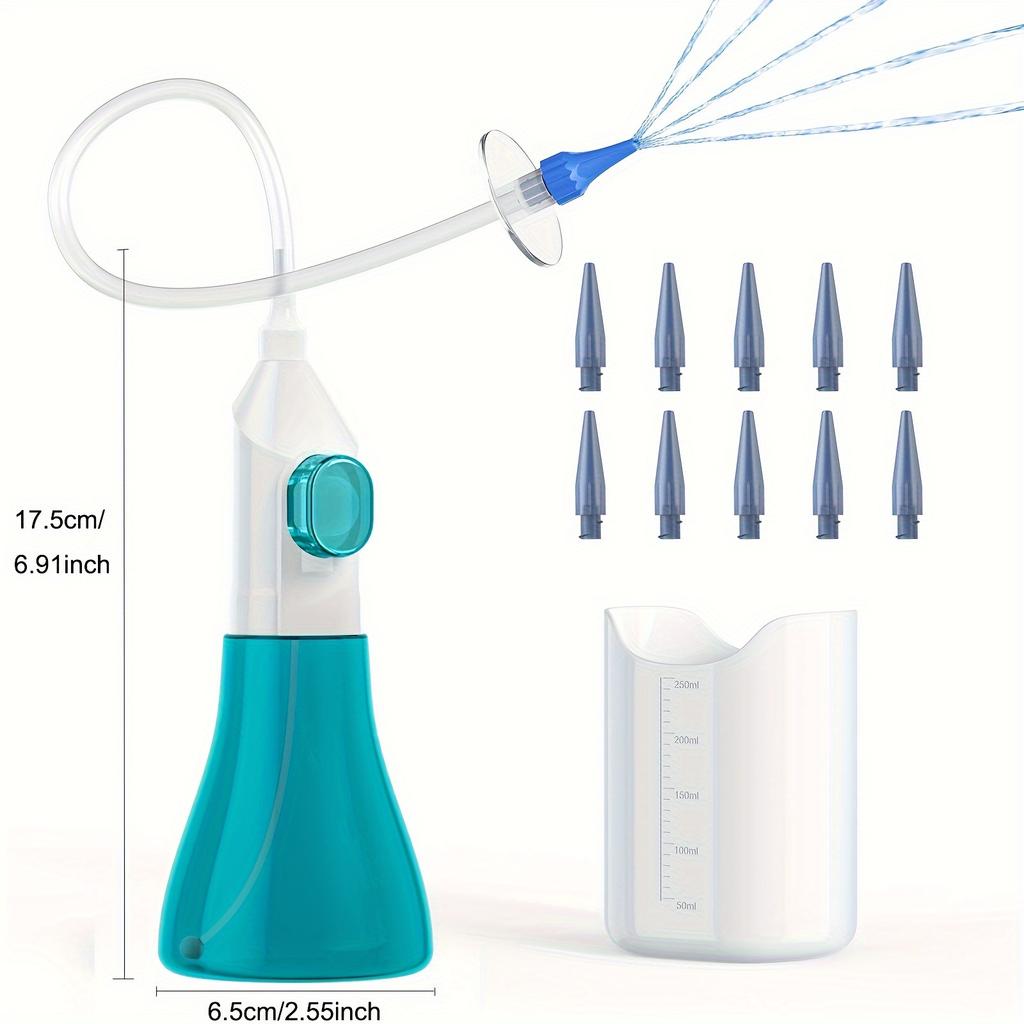 1pc Ear Wax Removal Tool Kit With 17.53 Cm Irrigation Syringe And 10 Tips, Manual Ear Cleaning System For Safe And Effective Wax Buildup Removal