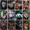 5D DIY Diamond Painting Kit Paint Flower Animal Fox Wolf Cat Tiger Full Round Embroidery Mosaic Cross Stitch Home Decor