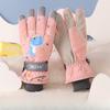 Winter Skiing Children's Gloves Versatile Cycling Cold Proof Anti Slip Thickened with Fleece Warm Touch Screen Cotton Five Fingered Gloves