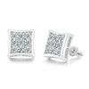 Men Trend Hip Hop Piercing Ear Accessories Gold Plated Gold Silver Zircon Earrings Diamond Ear Studs Studs Earrings Blinking