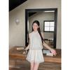 New White Neck Sleeveless Dress Temperament Women's Short Skirt Thin Pullover Skirt Women