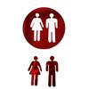 Decoration Washroom Poster Woman & Man 3D Wall Stickers Mirror Surface Decal Toilet Entrance Sign