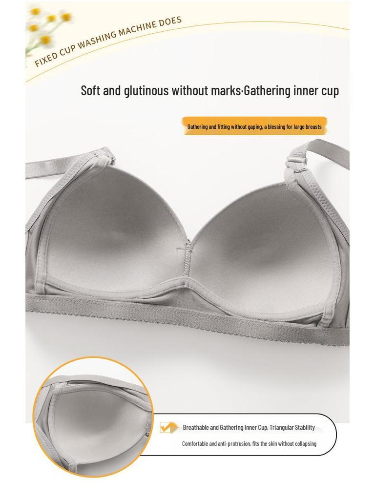 Wirefree Plus Size Anti-Sagging Support Bra for Mature Women