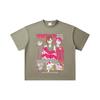 260 GSM Double Yarn 32 Count 100% Cotton Dandadan V14 Print Unisex Heavy Cotton T Shirt