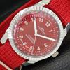 REFURBISHED HAND-WINDING SWISS MENS RED COLOR DIAL WATCH A431694-2 R108-a431694