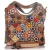 Genuine Leather Shopper Bag In Patchwork Design