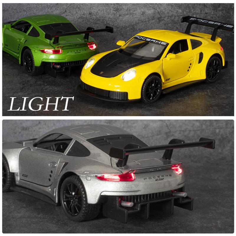 Масштаб 1/32 911 RSR Panamera, металлический литой под давлением сплав, гоночные игрушки, модель автомобиля для мальчиков, детей, подарок, автомобили, коллекция для хобби