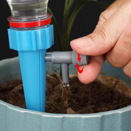 10 шт. Регулируемые шипы для самополива, вставки в горшки, шипы для капельного полива, автоматические инструменты для полива растений, подходят для пластиковых бутылок с водой