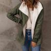 Women's Casual Solid Color Loose Plush Large Lapel Jacket With Pockets