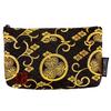 Senshishuin Nishijin Brocade Pouch with Black Hollyhock Crest (Lined) (Small)