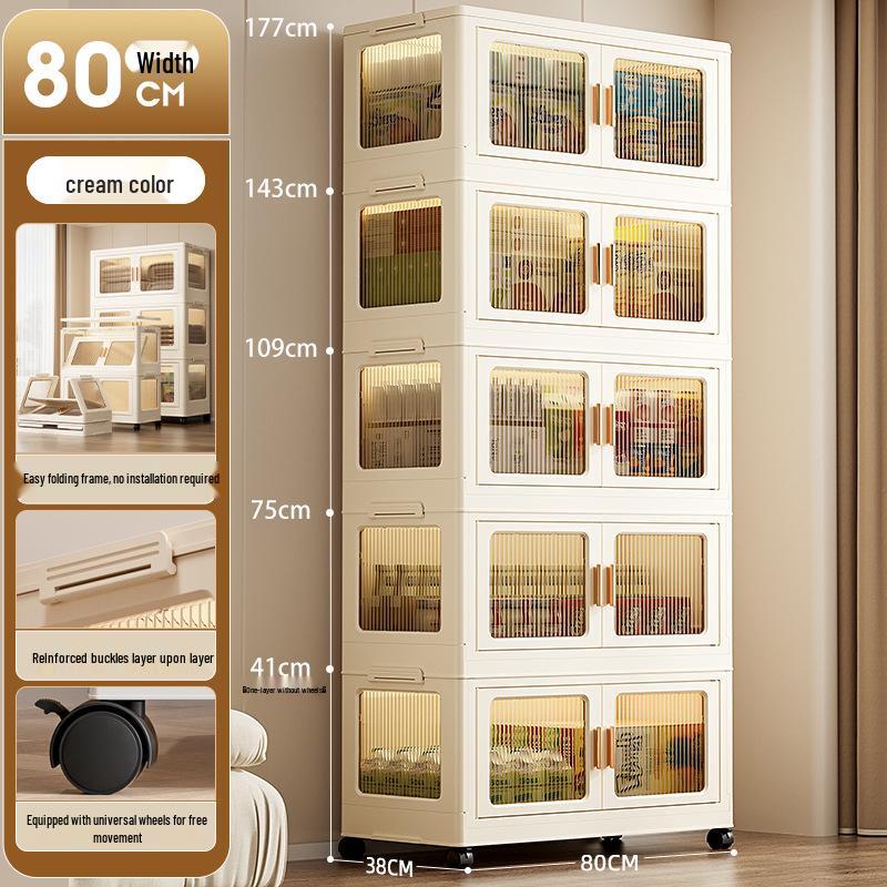 Передвижной многоярусный складной шкаф для хранения: Пластиковый органайзер без установки для спальни и гостиной